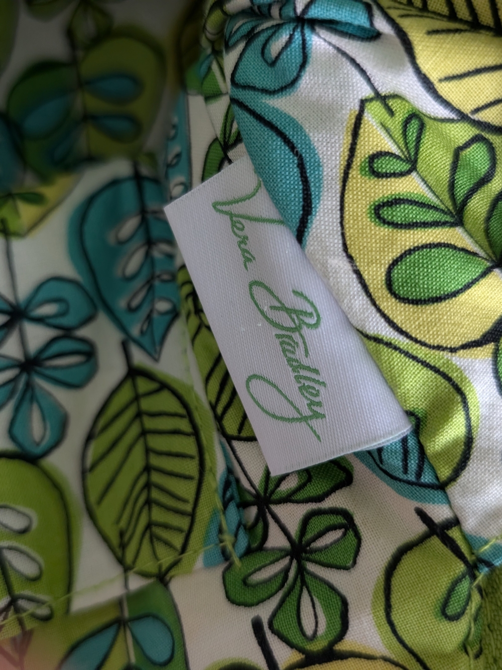 Vera Bradley Lime's Up Quilted Floral Shoulder Bowler Bag - Picture 9 of 9